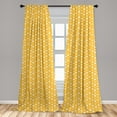 thumbnail image 5 of Ambesonne Romantic Curtains, Heart Shapes and Dots, Pair of 28"x95", Yellow White, 5 of 5