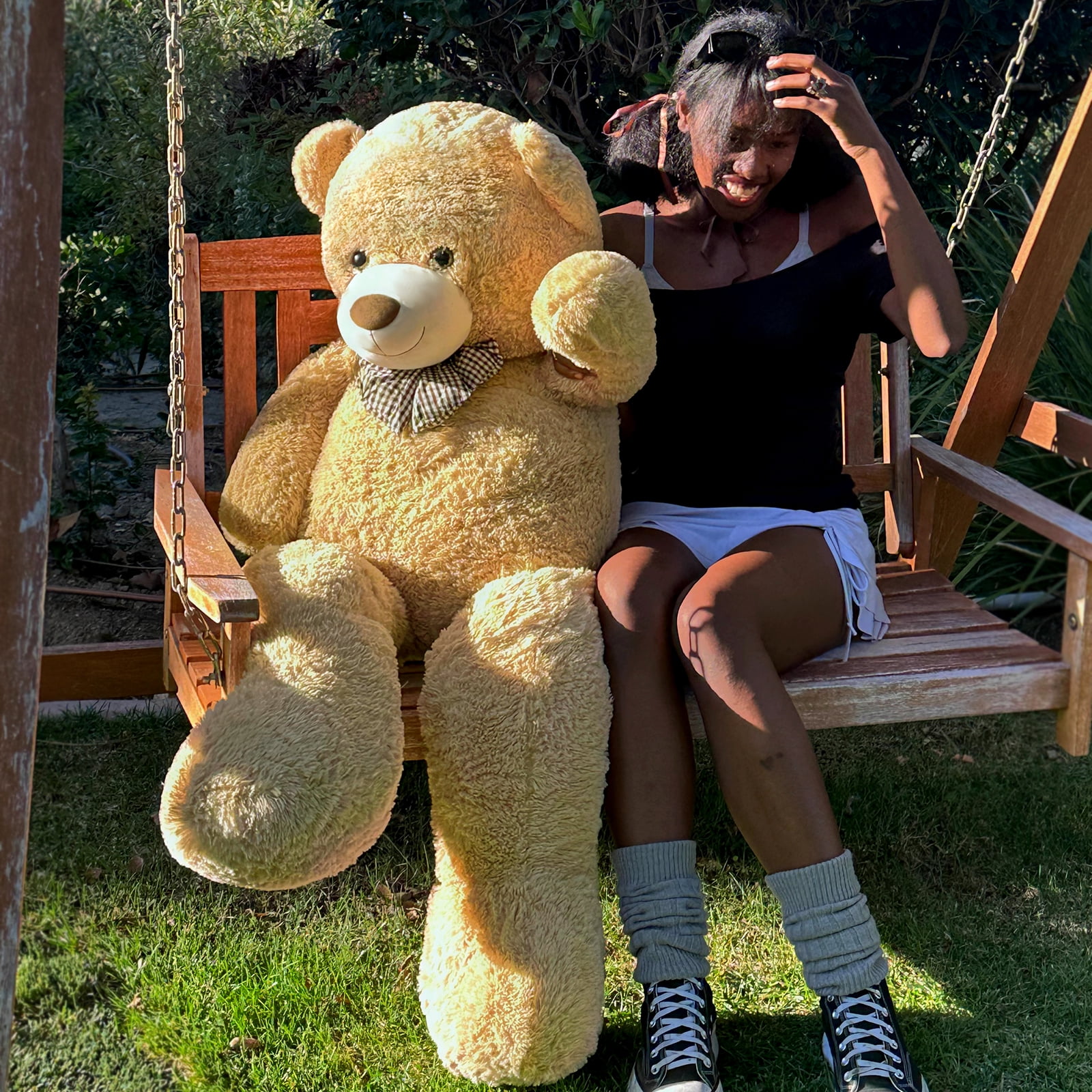 MorisMos Giant Teddy Bear 55" Stuffed Animal Soft Big Bear Plush Toy
