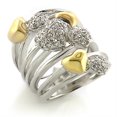 thumbnail image 2 of Luxe Jewelry Designs Gold and Rhodium Plated Heart Shaped Women's Ring with Cubic Zirconia - Size 9, 2 of 2