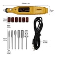 thumbnail image 2 of Mini Electric Grinder Drill Manicure Grinding Rotary Tool Kit Set Polishing Tool - Yellow, 2 of 7