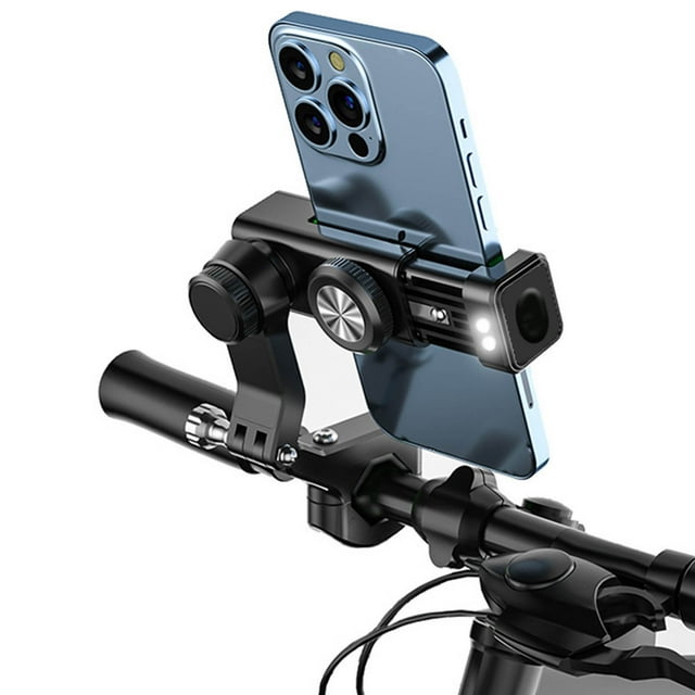 TopLLC Bicycle Mountain Bike Single Electric Vehicle Motorcycle Spherical Compass With Light Flashlight Antitake Off Mobile Phone Bracket (with Light) on Clearance