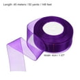 thumbnail image 2 of Unique Bargains 4cm 50 Yard Sheer Organza Ribbon Chiffon Fabric Gift Wrapping, Purple, 2 of 6