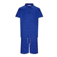 thumbnail image 4 of WILLBEST Trajes Casuales de Hombre Cortos para Salidas Informales, Conjunto de Corte Entallado, Material Transpirable, Primavera y Verano para Cualquier Ocasión., 4 of 4