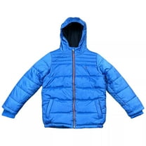 Tommy Hilfiger Youth Boys Jacket Size 14-16 Blue Full Zip Hooded Fleece Lining