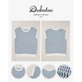thumbnail image 7 of DOKOTOO Womens Trendy 2025 Striped Sweater Vest for Summer Lightweight Knitted Tank Top with Stretch Comfort, 7 of 7