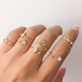 thumbnail image 1 of Silver Color Crystal Rings Set for Women, Cubic Zirconia Moon Arrow Flower Heart Finger Wedding Rings, Female Fashion Jewelry 16348, 1 of 6