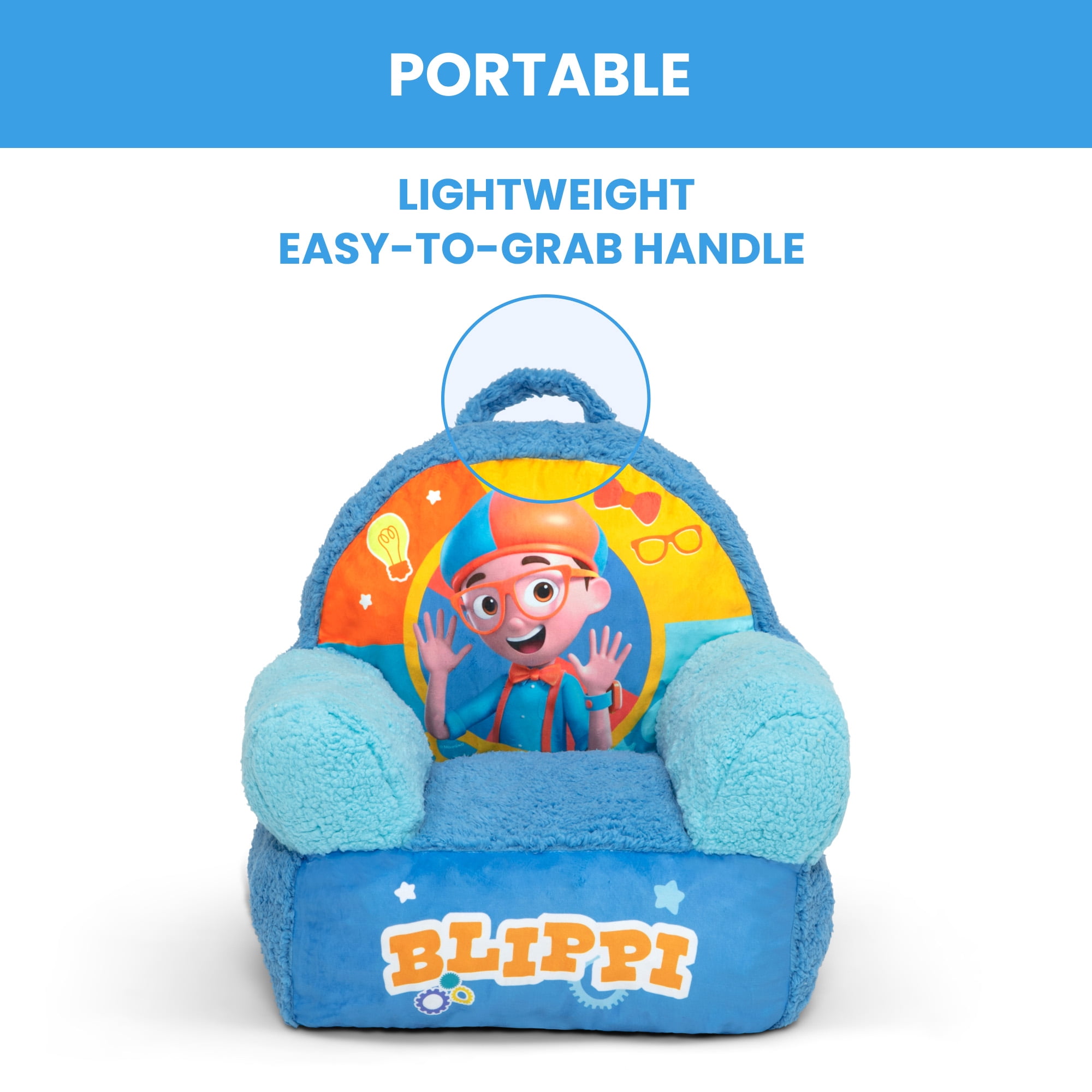 Blippi Cozee Buddy Chair by Delta Children, Blue