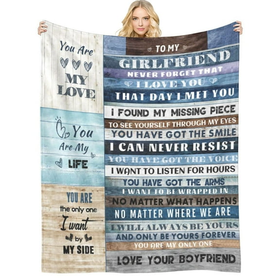 LHSHID I Love You Gifts for Her to My Girlfriend Fleece Blanket Anniversary Romantic Blanket for Bed Couch Christmas Birthday Valentines 30x40in