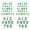 Green, variant on 72 Reusable Embroidered Letters & Numbers, Iron-On Patches for Backpacks, Garment Repair