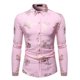 thumbnail image 2 of Hombres Nightclub Shiny Golden 3D Rose Impreso Slim Fit Button Down Party Dress Shirt Pompotops  oipoqjl26249, 2 of 3