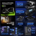 thumbnail image 3 of PC Gamer Completa con IA Xtreme PC Gaming NVIDIA GeForce RTX 5060 AMD Ryzen 5 5500 16GB SSD 500GB Monitor 23.8 165Hz WIFI Black gaming 1080p, estudios y multitarea, 3 of 6