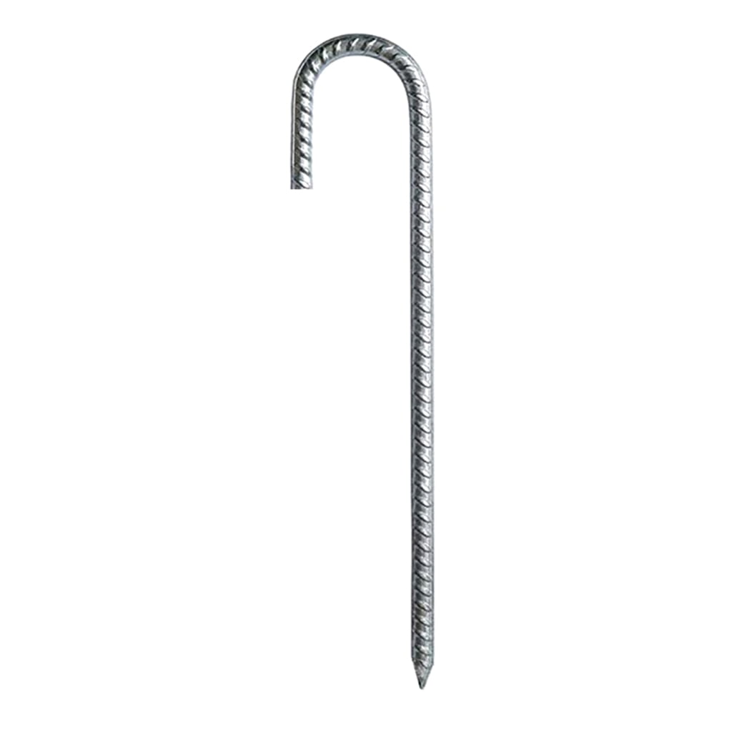 4 Pcs Heavy Duty Tent Peg J Hooks Nails Curved Steel Support Garden Stake