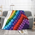 thumbnail image 7 of Gay Pride Throws Blanket Fleece Soft Cozy Warm Plush for Travel Chair Bedroom Living Room Sofa 60"x50", 7 of 7