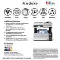 thumbnail image 5 of Impresora multifunción a color inalámbrica Epson EcoTank Pro ET-5180 con escáner, fotocopiadora, fax, alimentador automático de documentos y PCL/Postscript, color blanco, tamaño grande, 5 of 5