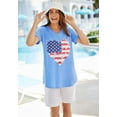 thumbnail image 4 of Woman Within Plus Size Cuffed Americana Print Tee, 4 of 5