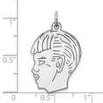 thumbnail image 2 of 925 Sterling Silver Polished Engraveable Disc Charm 27x17mm Wide Pendant Necklace for Women, 2 of 2