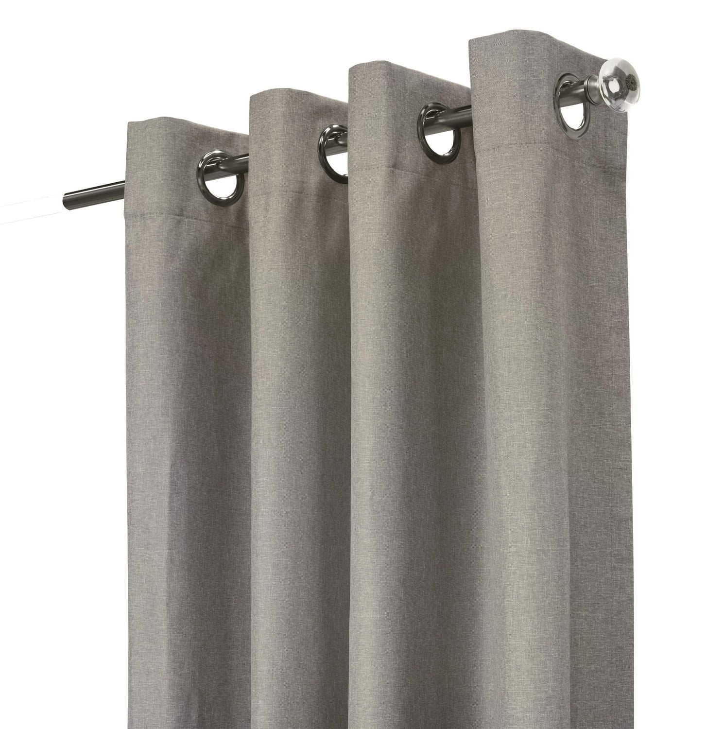 Peru 100% Total Blackout Grommet Curtain Panel Pair by Thermaplus - 52" x 95" in Light Grey