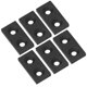 thumbnail image 2 of 10 tapas de extremo de aleación de aluminio con doble orificio para marcos de perfiles de máquinas CNC, color negro, 2 of 14