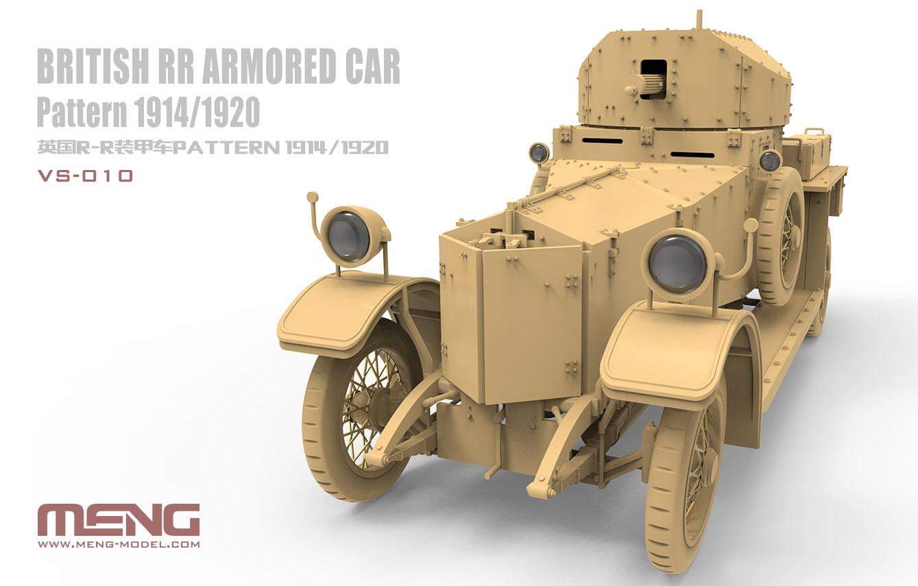 Meng Model 1/35 VS-010 Plastic Model British RR Armored Car Pattern1914/1920 Model kit
