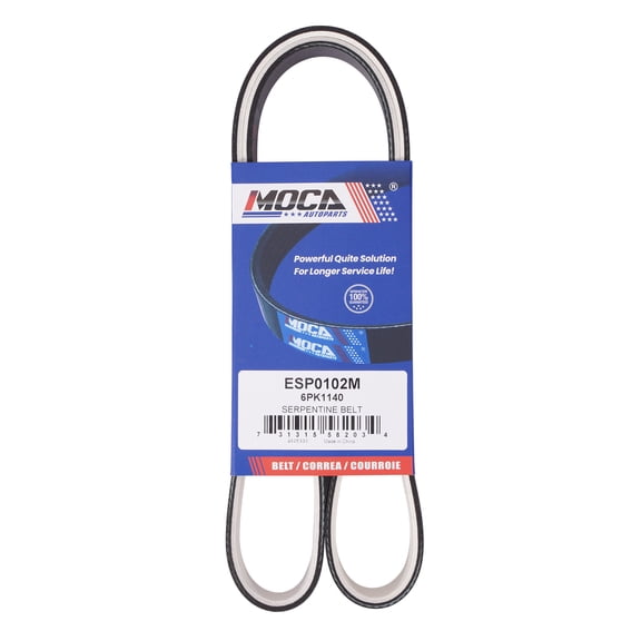 MOCA AUTOPARTS 6PK1140 Fabric Faced Serpentine Belt Fit for 2017-2020 Lincoln Continental 3.7L & 2009-2019 Ford Flex 3.5L & 2008 & 2010-2015 Mazda CX-9 3.7L