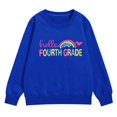 thumbnail image 6 of KAUOD Girls Boys 4th Grade Preppy Clothes Boys Crewneck Pullover Sweatshirt Rainbow Graphic & Letter Print Shirt Back to School Top, 6 of 8
