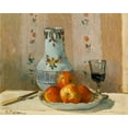 thumbnail image 2 of Pissarro, Camille 24x20 Black Ornate Wood Framed with Double Matting Museum Art Print Titled - Still Life with Apples and Pitcher, 2 of 4