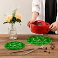 thumbnail image 7 of FREEAMG Saint Patrick Clover Green Plaid Heat Resistant Trivets Potholders 2PCS,Round Cotton Weave Handmade Pot Holder, Non-Slip Hot Mats Kitchen Dining Plate Mat, 7 of 7