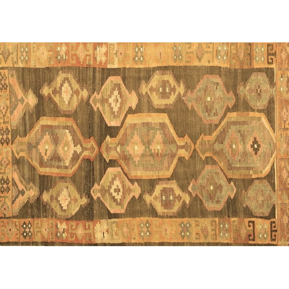 Ahgly Company Indoor Rectangle Oriental Brown Traditional Area Rugs, 5' x 7'