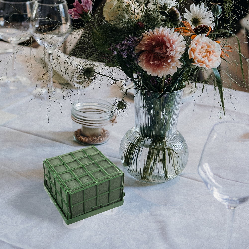 4 Pcs Flower Mud Wedding Decorations for Ceremony Suckers Floral Foams Cage DIY Flower Arrangement Sucker