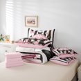 thumbnail image 5 of Manfei Fashion Pink Dress Twin Bedding Sets 7-Piece, Valentines Day Bedding Comforter Set, Teen Kid Child Female Girl Reversible Sheet Sets, Lightweight Room Decor, 5 of 7