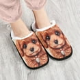 thumbnail image 4 of Women's Men's Slippers, Non-Slip Travel Unisex Fleece House Shoes Poodle, 4 of 7