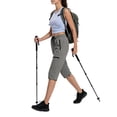 thumbnail image 6 of Karymi Jeans for Women Quick Dry Hiking Capri Pants, Elastic Waist Drawstring Outdoor Cropped Trousers with Multi Zipper Pockets, Cargo Pants for Travel Sweatpants Women, 6 of 8