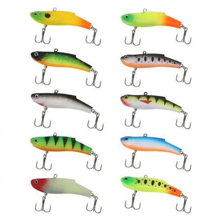 Sarapandan HENG JIA 7CM Vivid Soft Lures Artificial Minnow Fishing Bait with Hooks 10 Pcs Sarapandan
