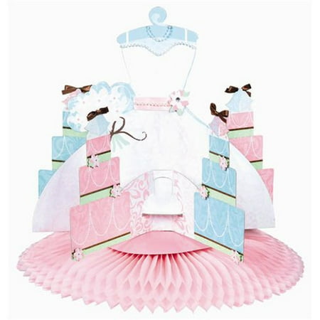 Boy Honeycomb Centerpiece - Bridal Shower 'Blushing Bride' Deluxe Honeycomb Centerpiece (1ct)