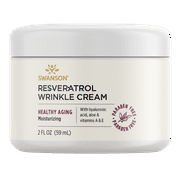 Swanson Resveratrol Wrinkle Cream with Hyaluronic Acid 2 fl oz Cream