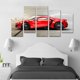 thumbnail image 3 of Cuadro Decorativo Auto Lykan Hypersport Rojo Juego De 5 Piezas 150x80cm Ideal Para Sala Oficina Estudio Moderno, 3 of 5
