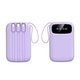 thumbnail image 1 of Mini Power Bank Genérico PB20000 Portátil Morado 20000mAh 4 Cables USB Tipo Clet LED, 1 of 4