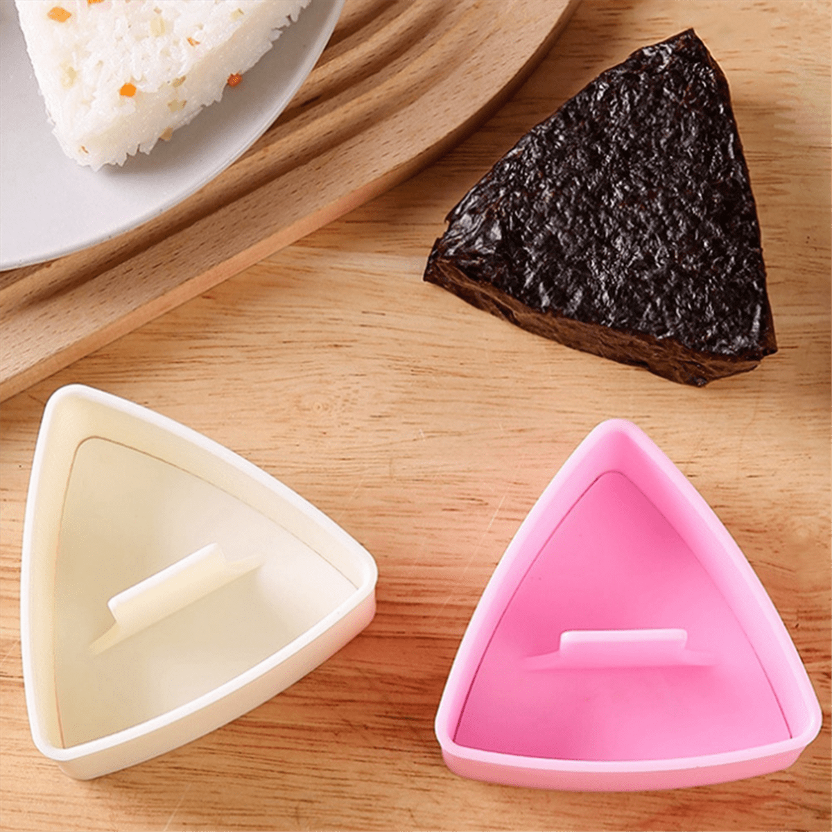 Moule à Onigiri Triangulaire - Antiadhésif, En PP, Pour Faire Des Boulettes De Riz Japonaises Facilement