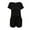 Black, variant on GYUJNB Jumpsuit for Women Women's Summer Casual Round Neck Short Sleeved High Waisted Drawstring Tie Up Jumpsuit Shorts Wide Leg Jumpsuits for Women,Green,XXL