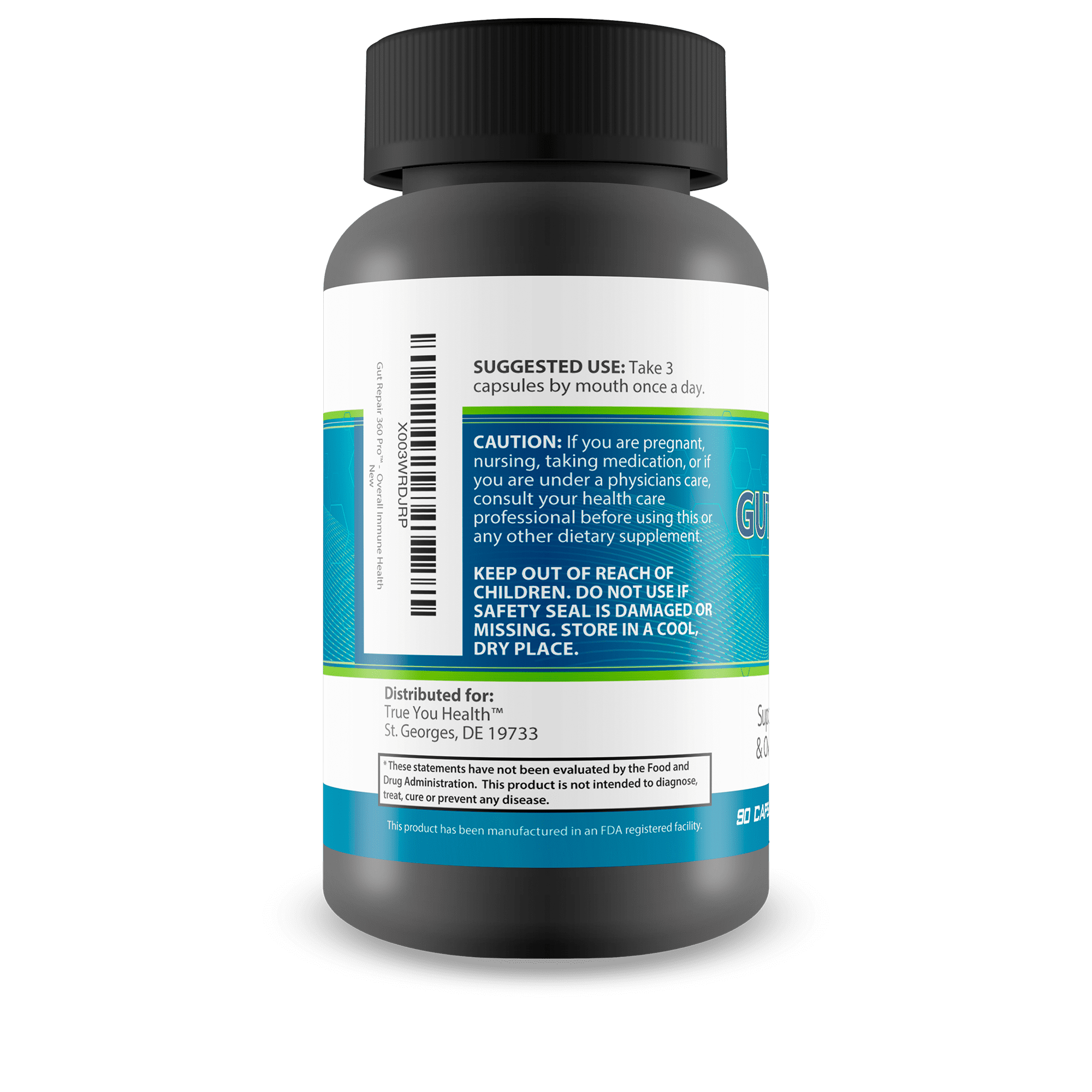 Gut Repair 360 Pro - Intestinal Health Supplement - LeakyGut Repair - Support GI Lining Health - Help Reduce Symptoms Like Bloating, Heartburn, IBS - Our Best Gut Support Formula