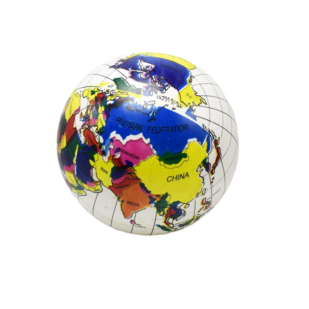 2/5/10PCS World Globe Education Geography Toy Map Inflatable Balloon Beach Ball 