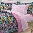 thumbnail image 6 of My Room Neon Leopard Queen 7 Piece Bed in a Bag Bedding Set, Polyester, Pink, Sky Blue, Multi, Female, Child, 6 of 6