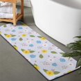thumbnail image 2 of Pioneer Flower Floral Print Pattern Bathroom Rugs Mat, Non Slip Microfiber Bathroom Rug with Rubber Backing, Soft Mats for Bathroom Floor Tub Shower, 17"x47", 2 of 5