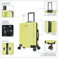 thumbnail image 4 of InUSA Deep 20" Hardside Lightweight Luggage with Spinner Wheels, Handle Studs, Trolley, Green, 4 of 11