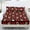 Bow Poinsettia, variant on Yuyamidu Christmas Argyle 3 Piece Bedding Sheet Set, Fitted Sheet with Deep Pocket & 2 Pillowcases, Soft Breathable Bed Cover Set for Bedroom Holiday Decor, Twin