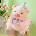 thumbnail image 2 of Muñeca de peluche con dibujos animados de Lulu Pig de 40 cm con gorro de fiesta y babero, 2 of 2