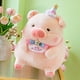 thumbnail image 2 of Muñeca de peluche con dibujos animados de Lulu Pig de 40 cm con gorro de fiesta y babero, 2 of 2