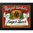 thumbnail image 2 of Vintage Booze Labels 24x20 Black Modern Framed Museum Art Print Titled - Regal-Amber Lager Beer, 2 of 5
