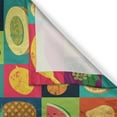 thumbnail image 3 of Ambesonne Retro Kitchen Curtains, Pop Art Grunge Fruits, 55"x45", Multicolor, 3 of 3