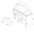 thumbnail image 4 of South Shore Peek-a-boo Changing Table with Drawers and Open Storage, in Pure White, 4 of 9